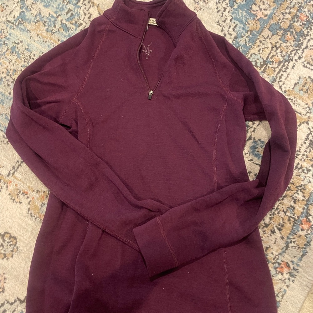 IBEX wool three quarter-Zip Sweater small